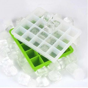 20 kaivojen jääkuutiomuotti, jääteline, joka on valmistettu elintarvikelaatuisesta silikonista, cocktailjuoma jääkuutiomuotti, helppo puhdistaa BPA -ilmaiseksi