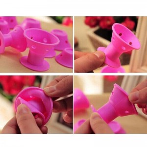 Ei lämmönlämmityksen kihartimia, silikonikärpäriä käpristyviä työkaluja, ei lämmitystä, hiuksille vaurioita, helppo puhdistaa